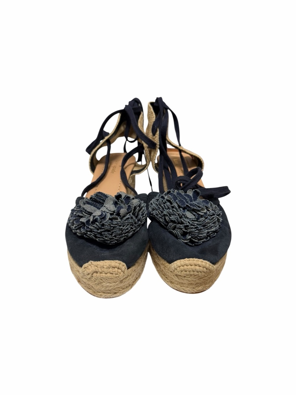 Kate Spade Solid Navy/Tan Wedges